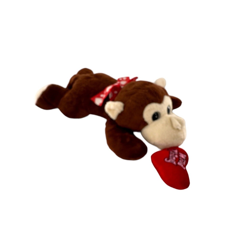 Best Made Toys Brown Monkey Plush Chimp Floppy‎ Stuffed Animal Heart Valentine